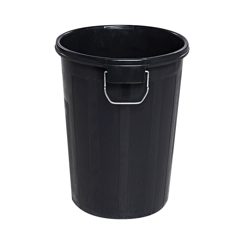 Poubelle en plastique noir 110 L