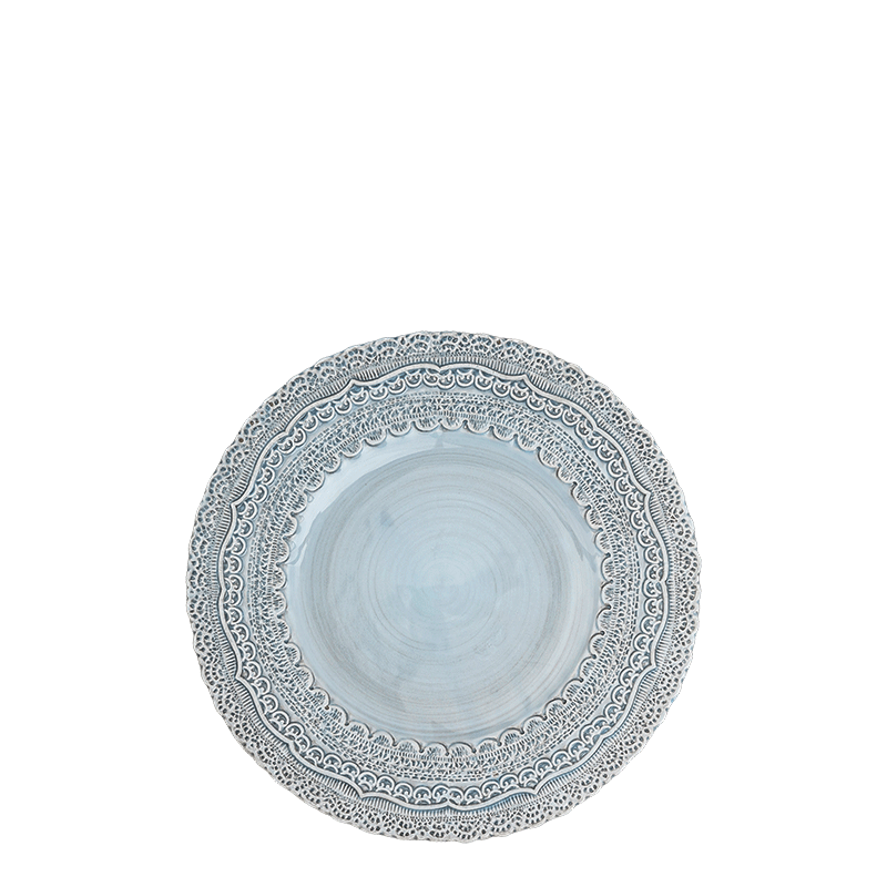 Assiette lunch Dentelle bleu pastel Ø 23 cm