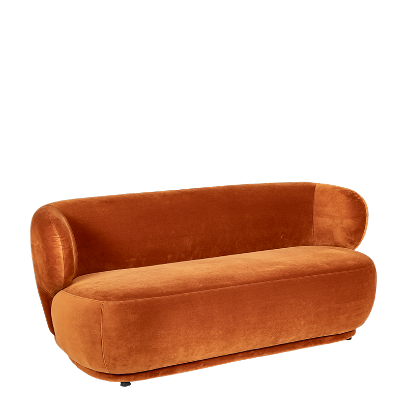 Canapé velours Elton 78 x 170 cm H 70 cm