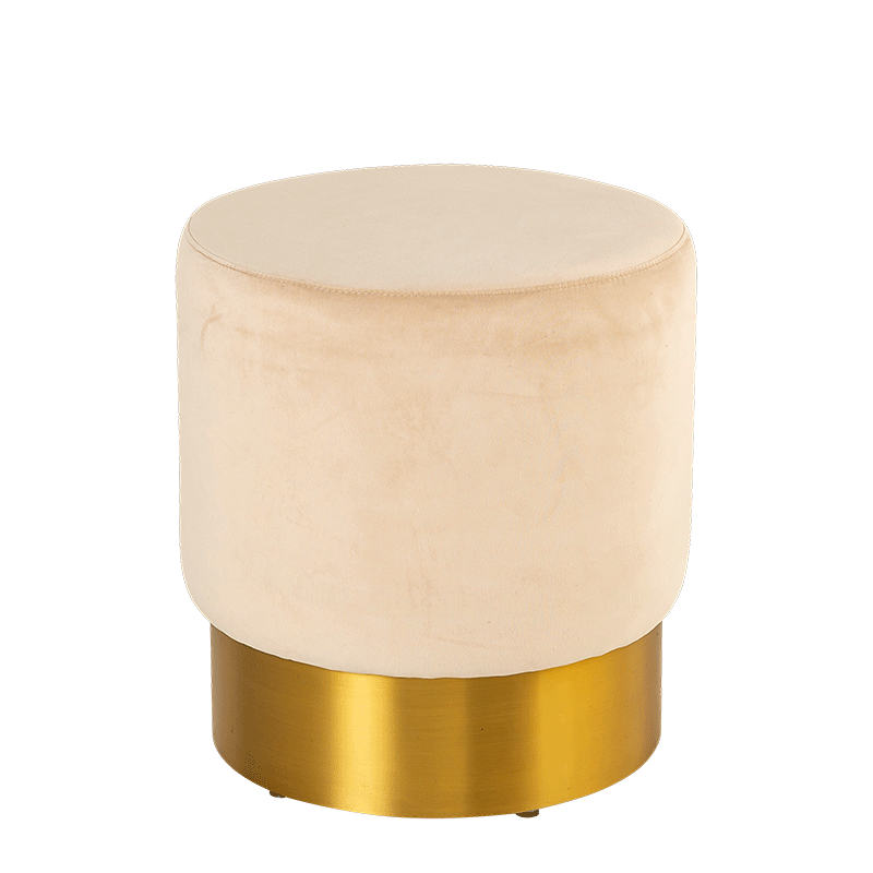 Pouf Luxor beige Ø 40 cm H 45 cm