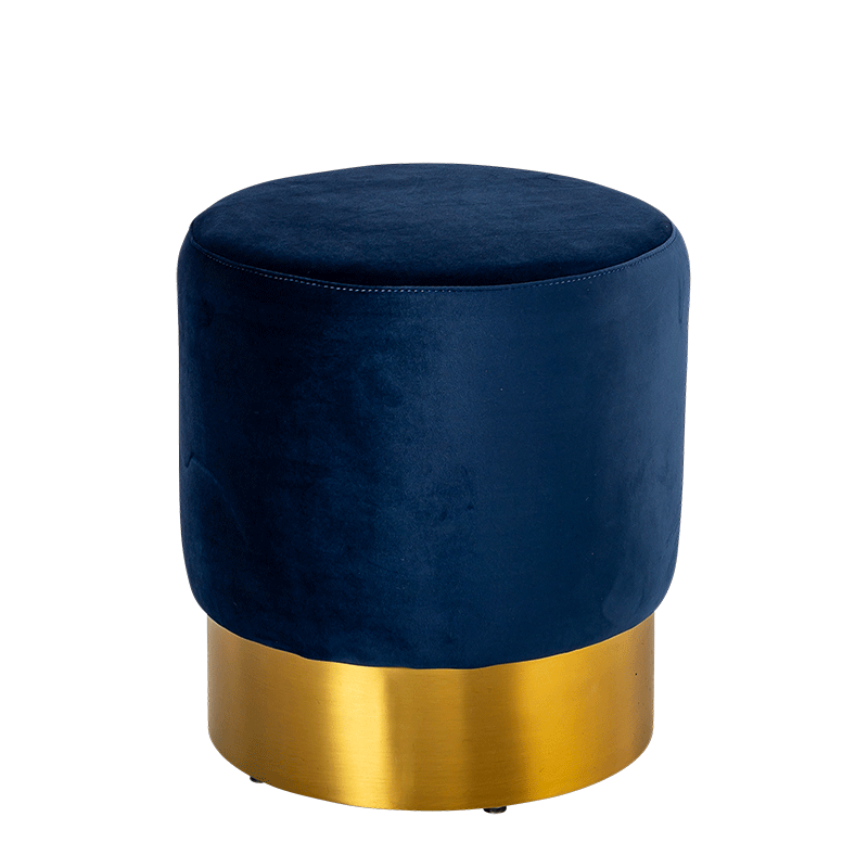 Pouf Luxor bleu nuit Ø 40 cm H 45 cm