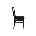Chaise Napoléon noire en aluminium avec galette noire
