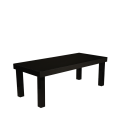 Table laquée noire 90 x 200 cm H 75 cm