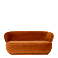 Canapé velours Elton terracotta 78 x 170 cm H 70 cm