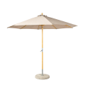 Parasol droit Ø 300 cm rond Taupe