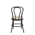 Chaise Bistrot noire avec galette lin ficelle