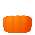 Fauteuil Bulle orange 115 x 118 cm H 78 cm
