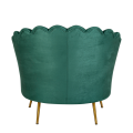 Fauteuil Coquillage vert 81 x 95 cm H 87 cm