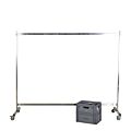 Tringle H 160 cm avec 45 cintres chrome