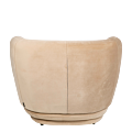 Fauteuil Elton velours taupe 78 x 90 cm H 70 cm