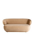 Canapé Elton velours taupe 78 x 170 cm H 70 cm