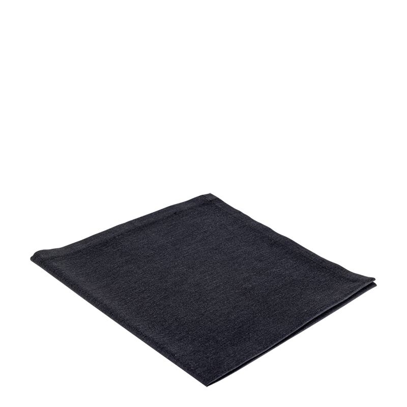 Serviette de table chintz noir 60 x 60 cm ignifugée M1