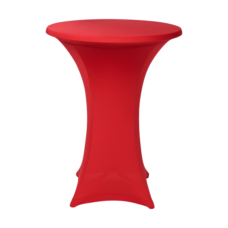 Mange-debout houssé stretch rouge Ø 85 x H 110 cm