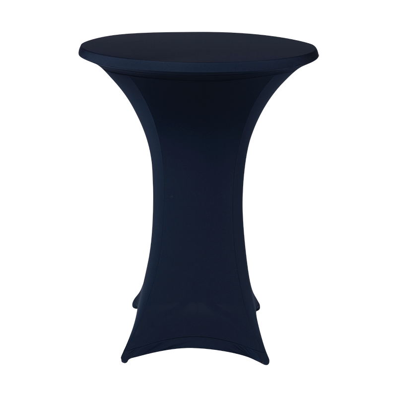 Mange-debout houssé stretch bleu marine Ø 85 x H 110 cm