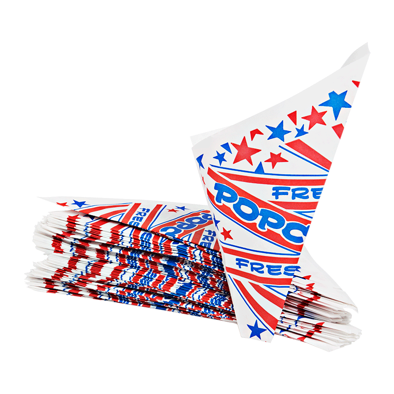 Cônes en papier pour pop-corn (100p)