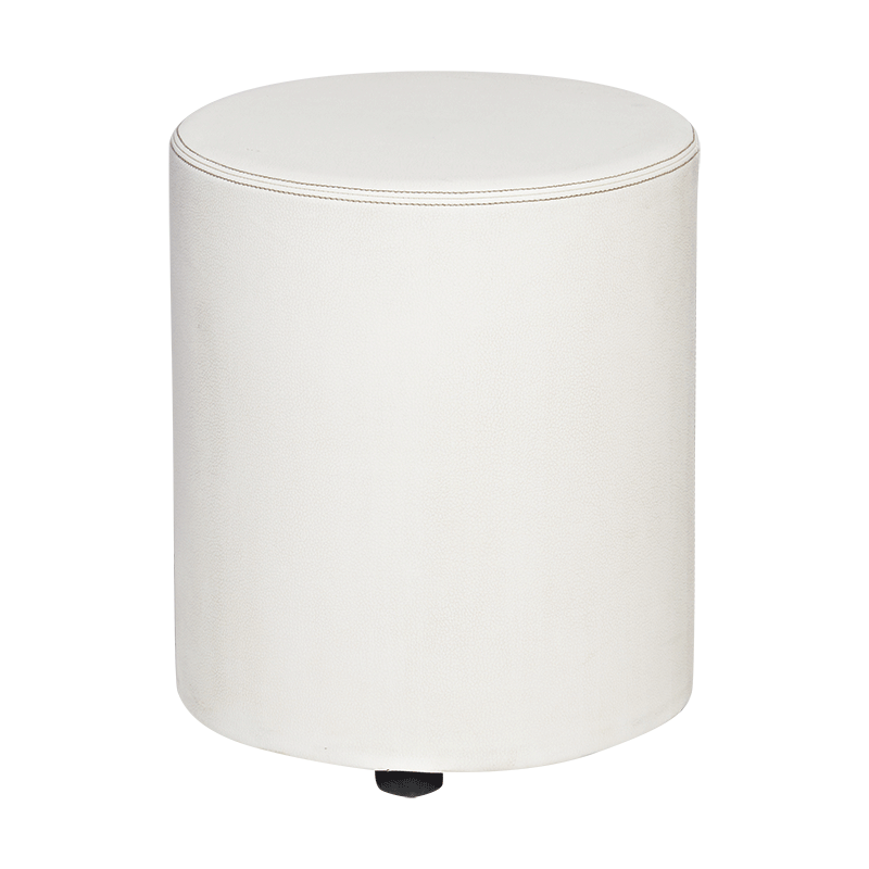 Pouf Monroe blanc Ø 40 cm H 48 cm
