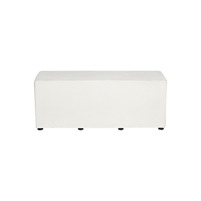 Pouf Taylor blanc 120 x 40 x H 48 cm
