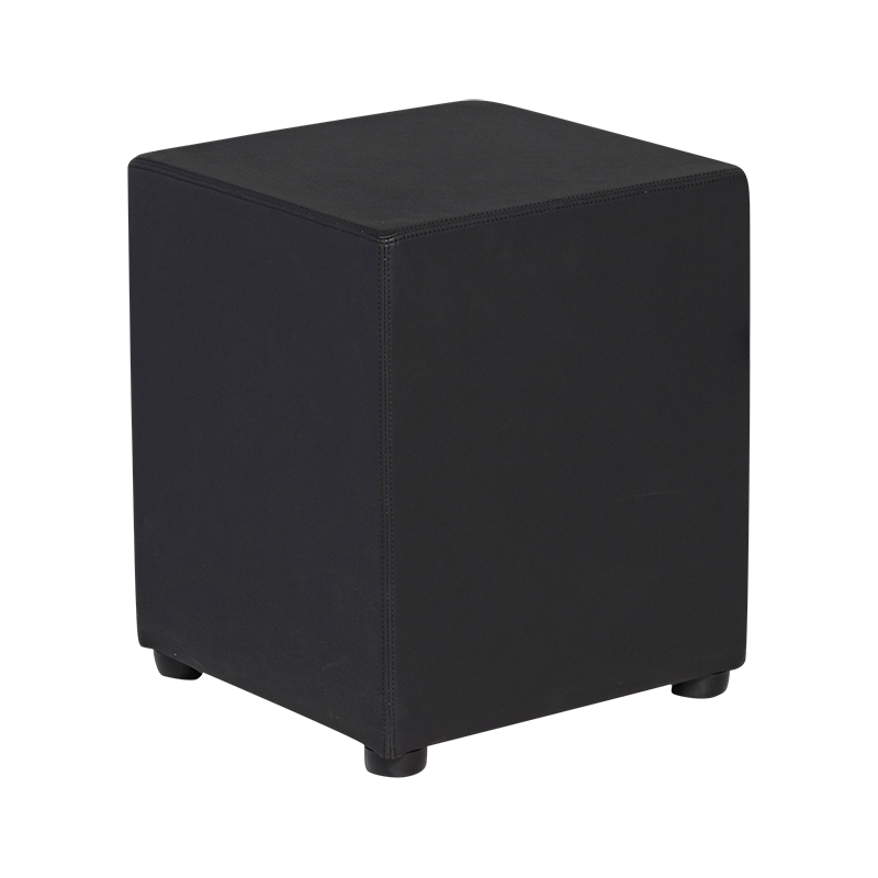 Pouf Kidman noir 40 x 40 cm H 48 cm