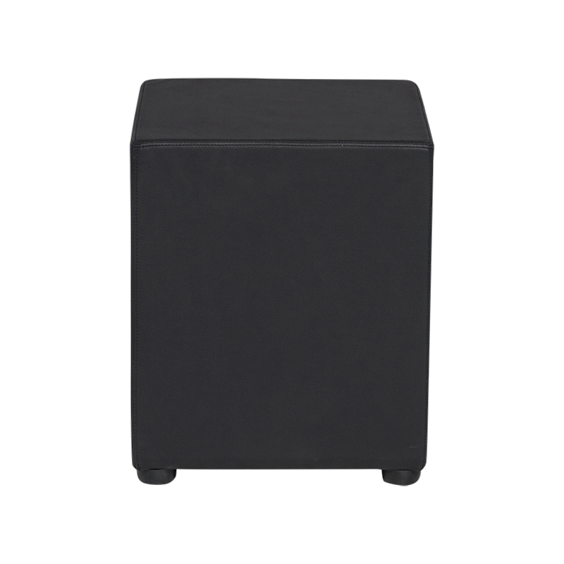 Pouf Kidman noir 40 x 40 cm H 48 cm