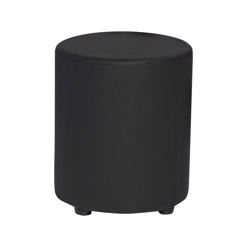 Pouf Monroe noir Ø 40 cm H 48 cm