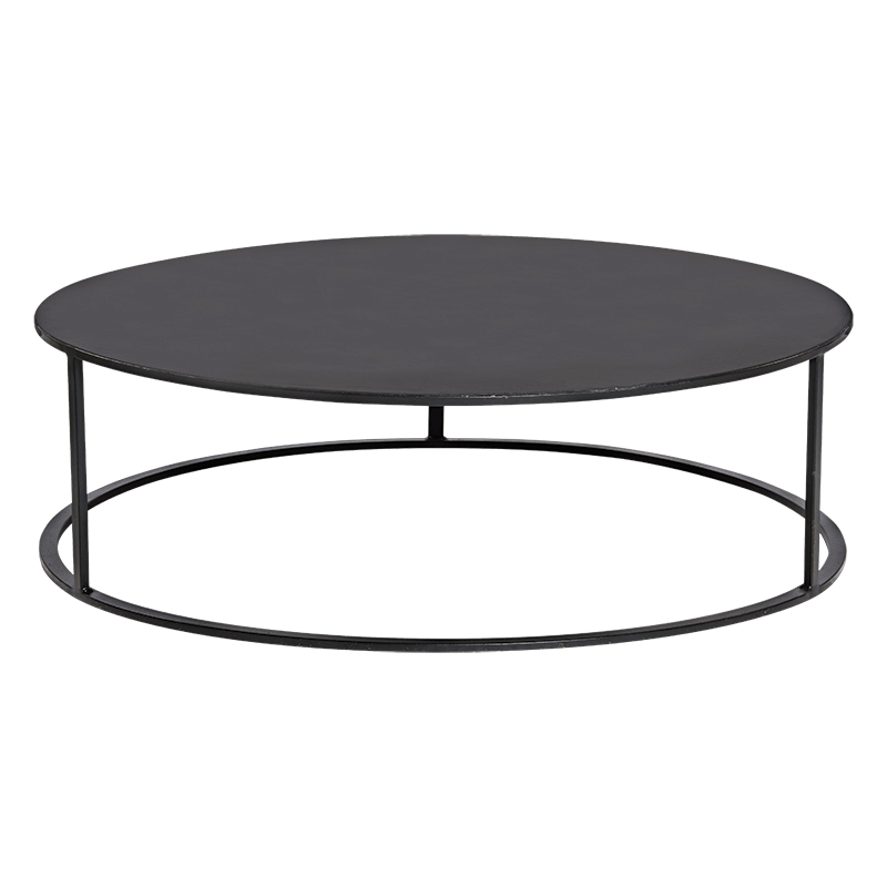 Table basse Luna noire Ø 90 cm H 27 cm