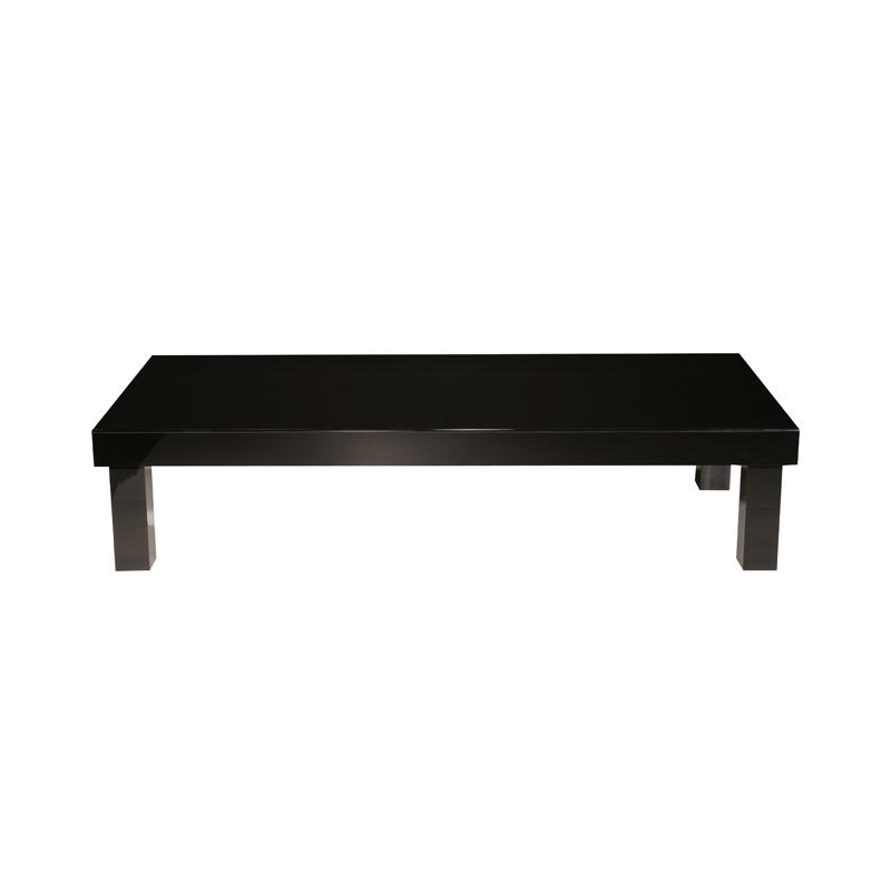 Table basse laquée noire 90 x 200 cm H 45 cm
