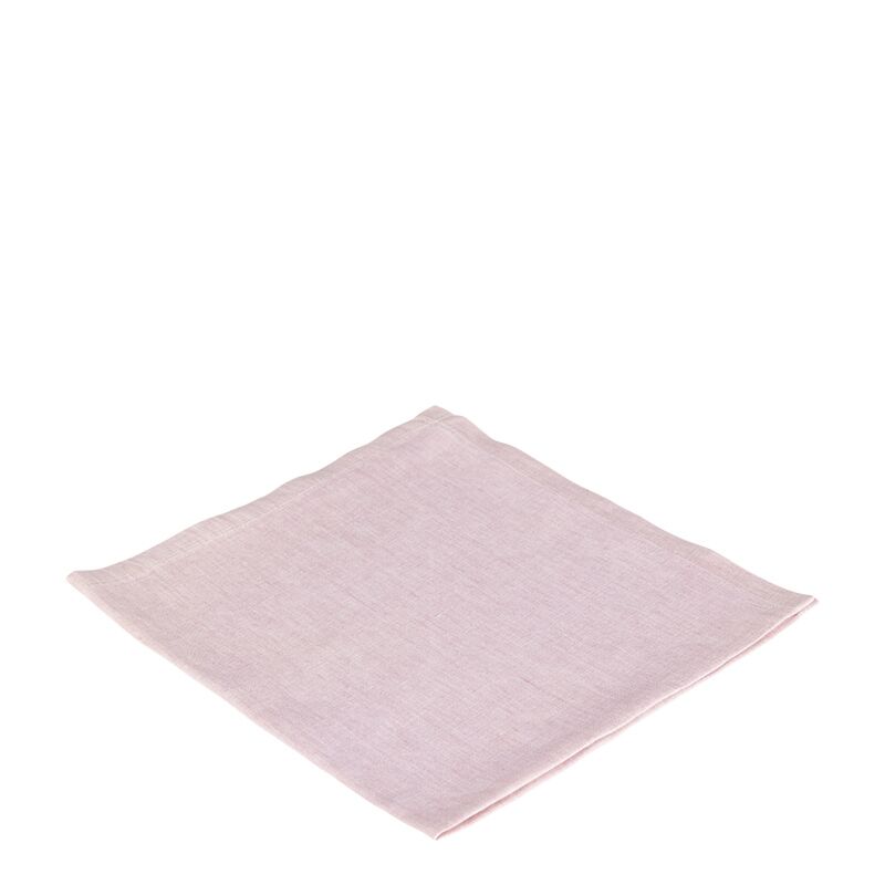 Serviette de table lin rose 60 x 60 cm