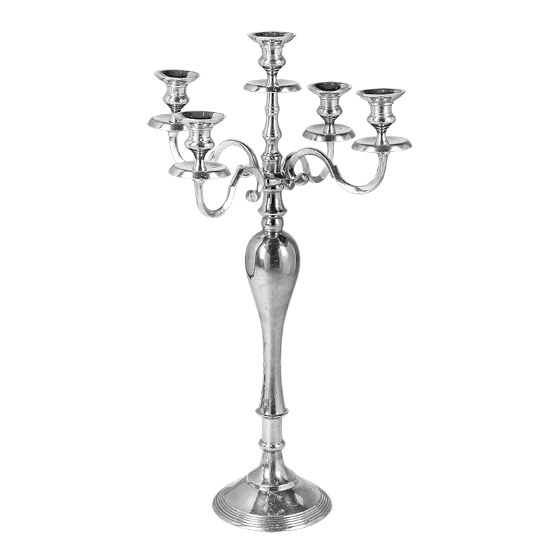 Chandelier 5 feux alu H 75 cm