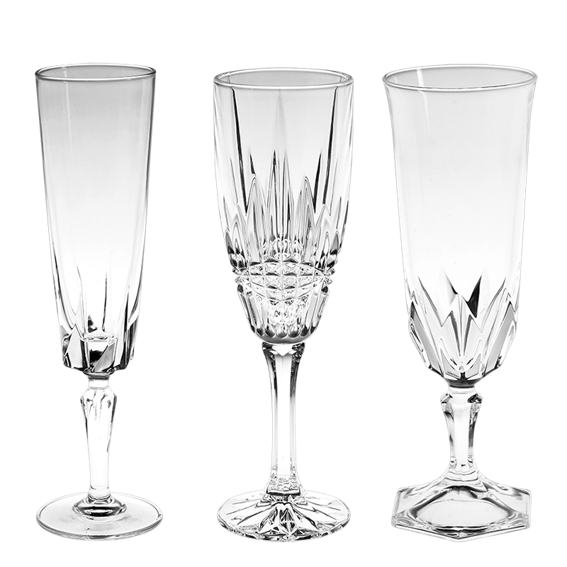 Flûte Vintage style cristal Ø 5-6 cm H 15-19 cm 10-17 cl
