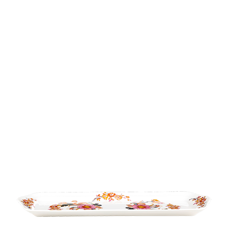 Plat à cake Vintage fleuri 35-40 x 14-17 cm