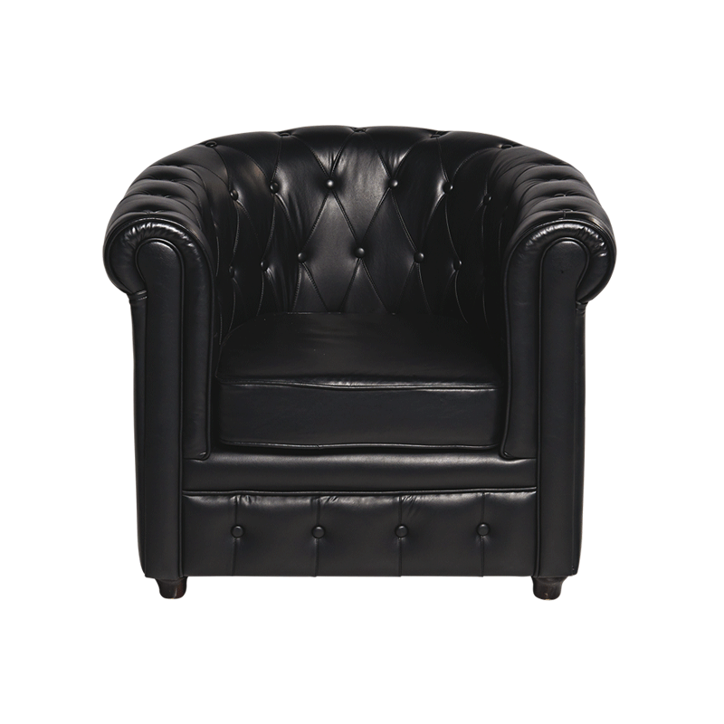 Club Chesterfield noir 82 x 75 cm H 75 cm