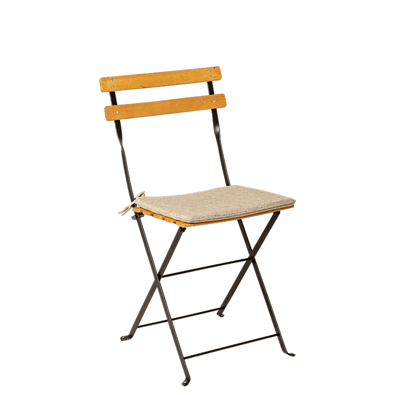 Chaise Trocadéro Wood avec galette ficelle