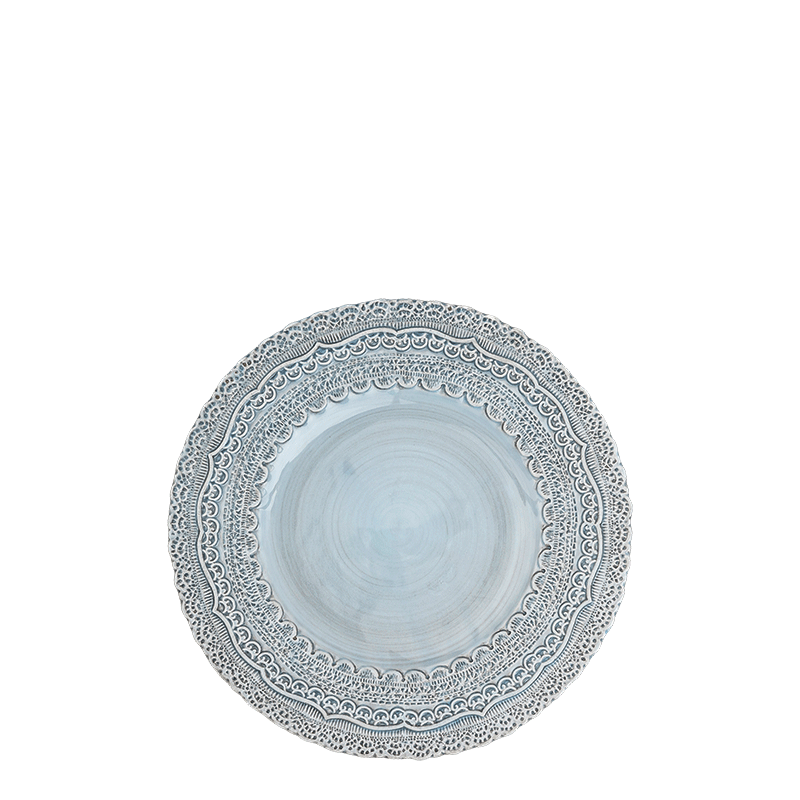 Assiette lunch Dentelle bleu pastel Ø 23 cm