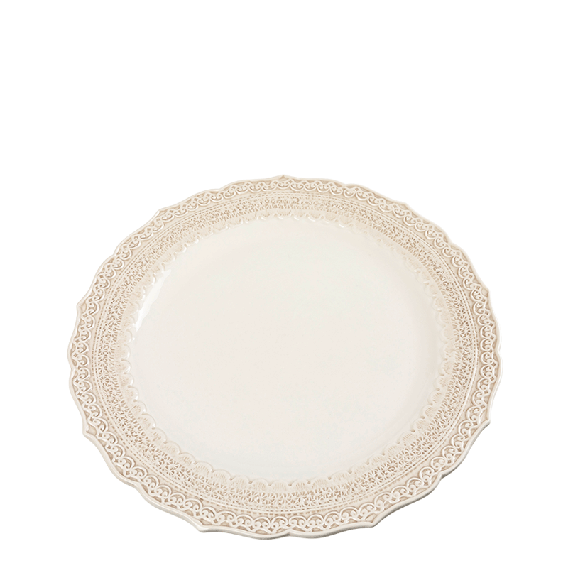 Assiette plate Dentelle crème Ø 28 cm