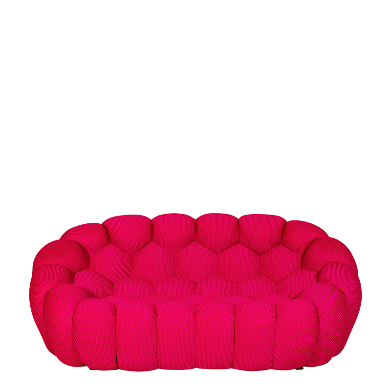Canapé Bulle framboise 115 x 195 cm H 78 cm