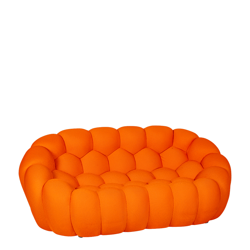 Canapé Bulle orange 115 x 195 cm H 78 cm