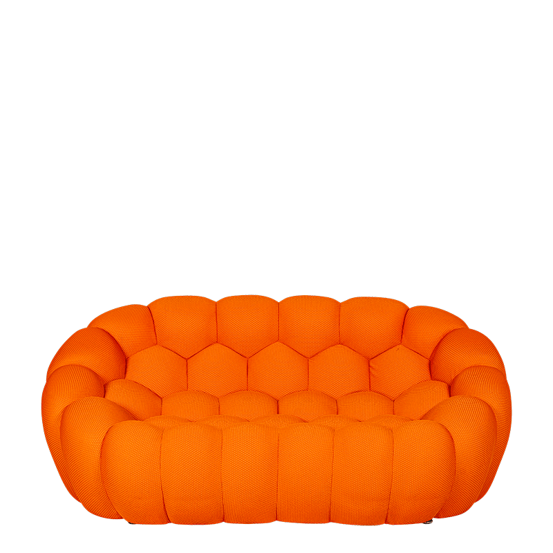 Canapé Bulle orange 115 x 195 cm H 78 cm