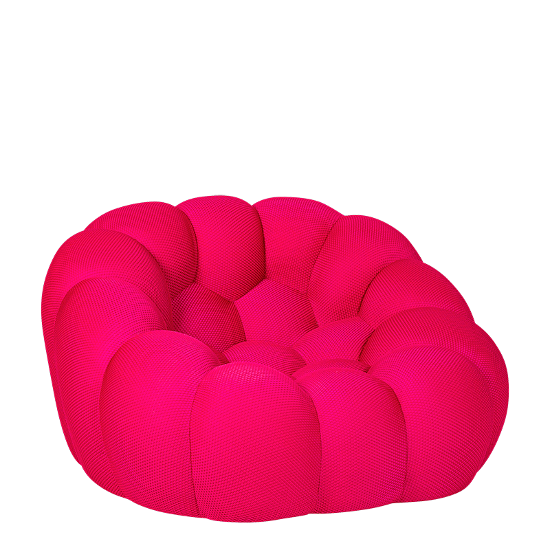 Fauteuil Bulle framboise 115 x 118 cm H 78 cm