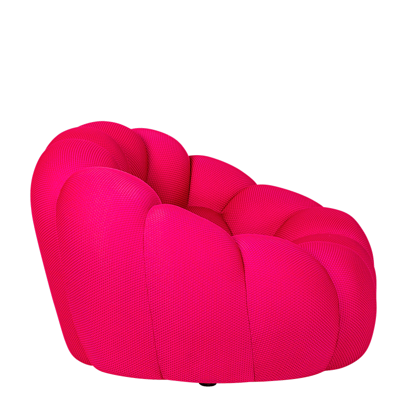 Fauteuil Bulle framboise 115 x 118 cm H 78 cm