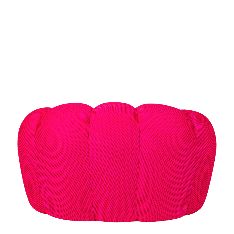 Fauteuil Bulle framboise 115 x 118 cm H 78 cm