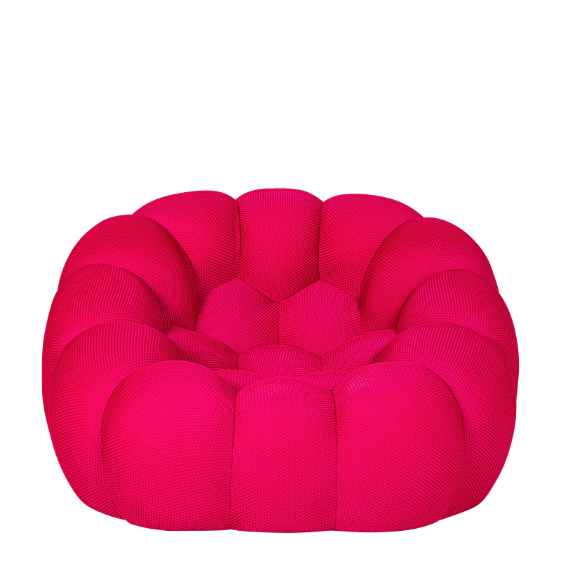 Fauteuil Bulle framboise 115 x 118 cm H 78 cm