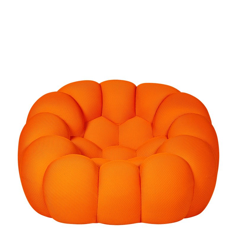 Fauteuil Bulle orange 115 x 118 cm H 78 cm
