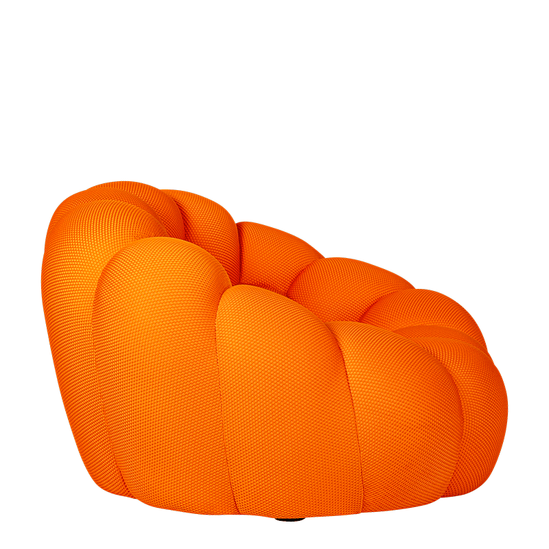 Fauteuil Bulle orange 115 x 118 cm H 78 cm