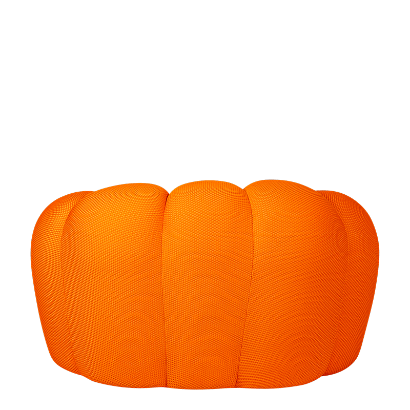 Fauteuil Bulle orange 115 x 118 cm H 78 cm