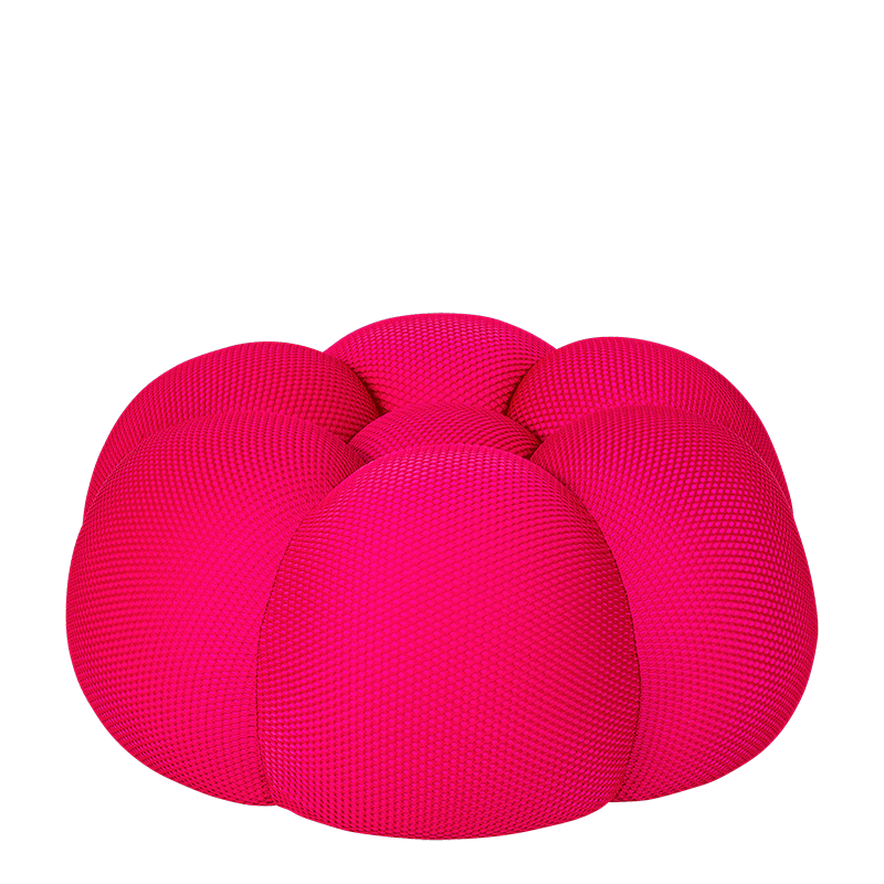 Pouf Bulle framboise Ø 80 cm H 37 cm