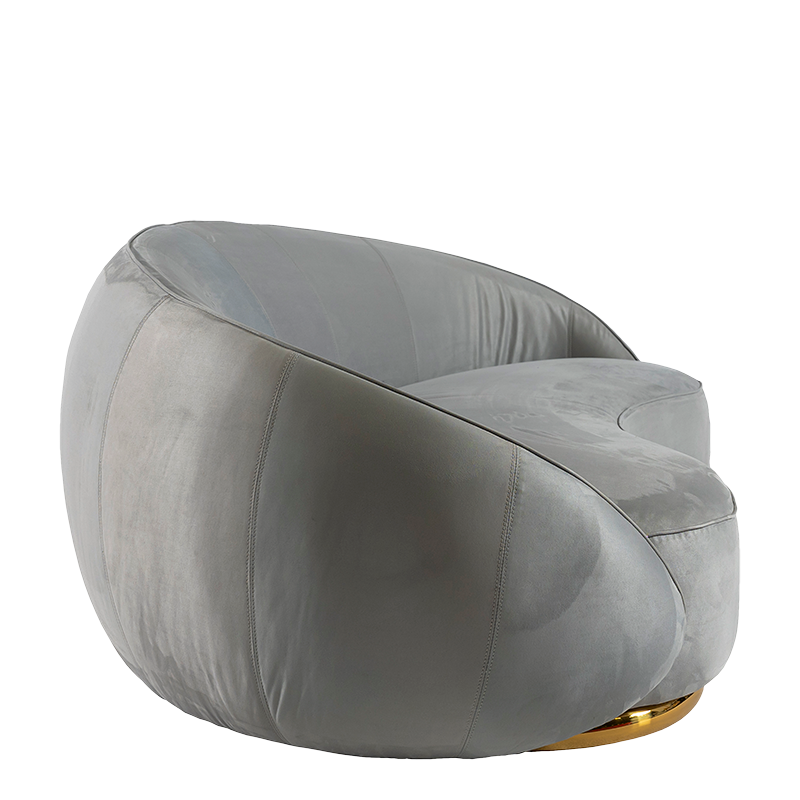 Canapé Lorenza gris 110 x 190 cm H 80 cm