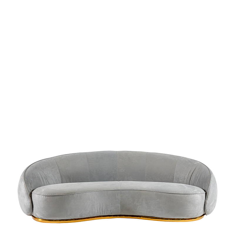 Canapé Lorenza gris 110 x 190 cm H 80 cm