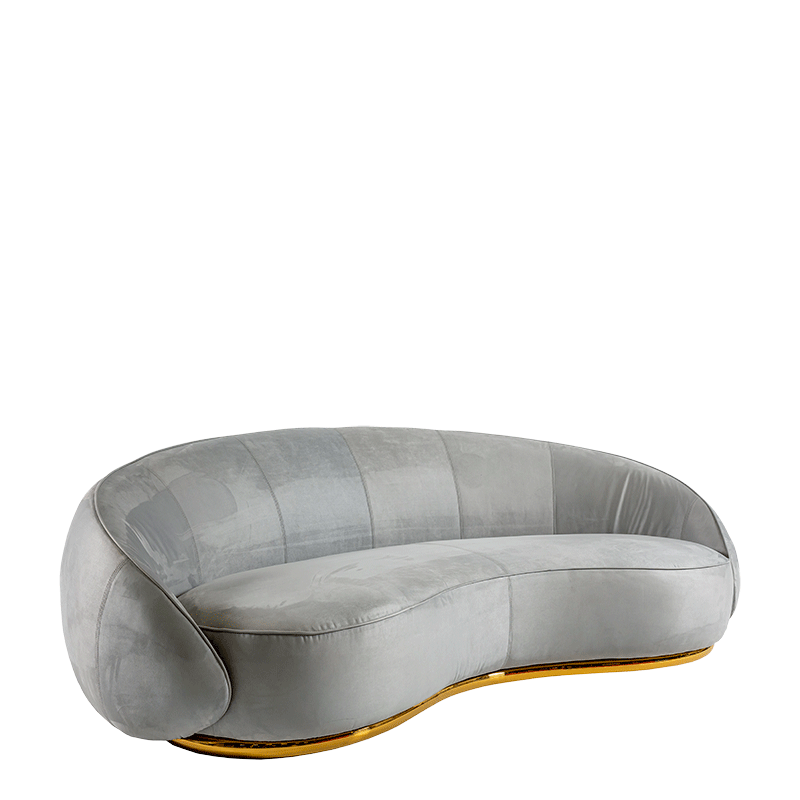 Canapé Lorenza gris 110 x 190 cm H 80 cm