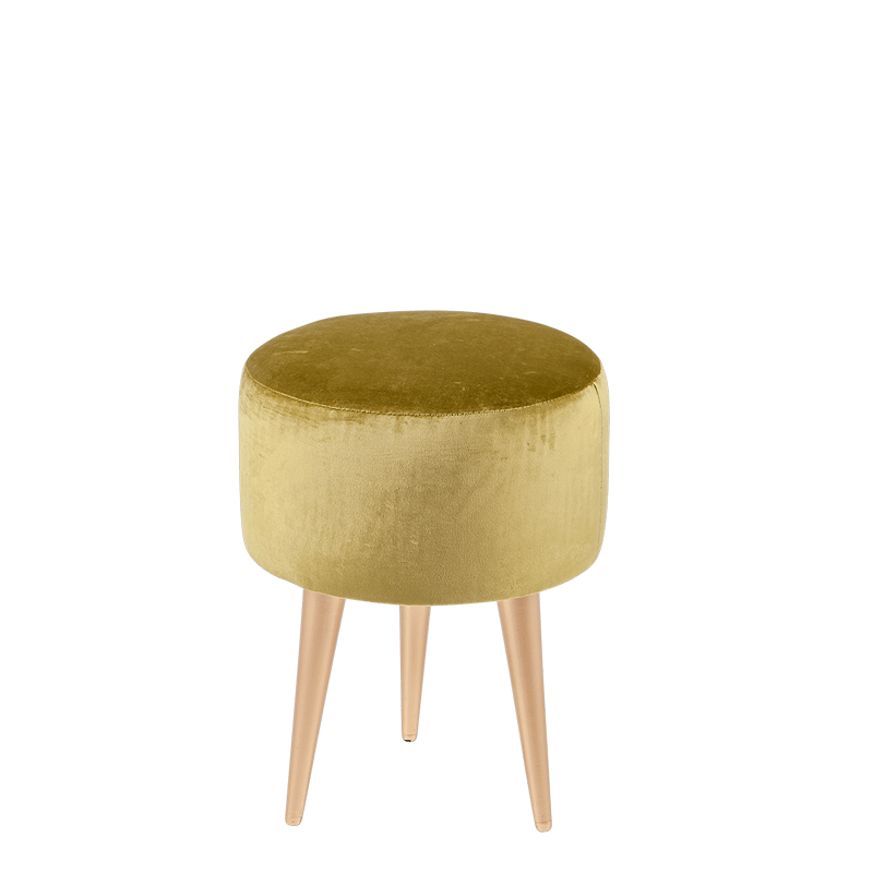 Pouf Juliette vert Ø 35 cm H 44 cm