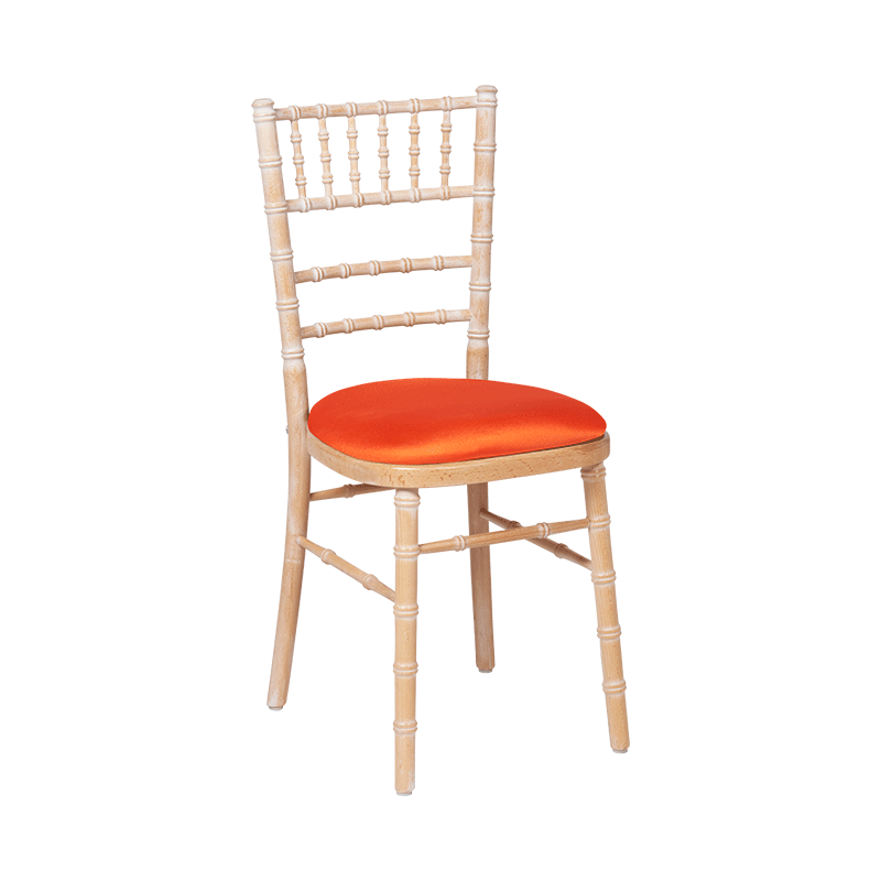 Chaise Natura avec galette orange